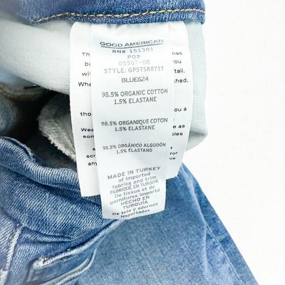 Good American Ankle Straight Leg Denim Jeans Size 4 / 27 GPSTSR873T - Picture 6 of 9